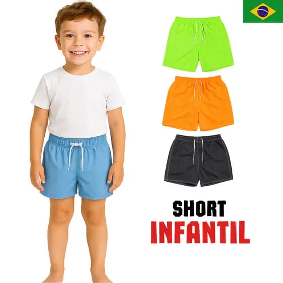 Bermuda Masculina Infantil Tactel Premium