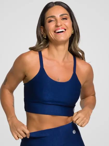 Top Antonella Alcinha Fina Sem Bojo Moda Fitness Feminina Academia corrida Verão Esportes