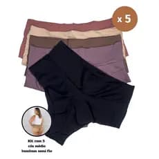 Calcinha Cós Médio Kit C/ 5 Fio Duplo Conforto Qualidade