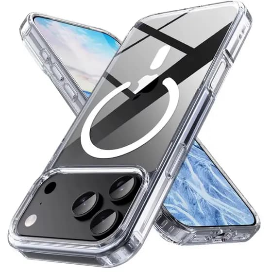 Capa Capinha Clear Anti Amarelamento Magnética Para iPhone 17, 17 Air, 17 Pro, 17 Pro Max