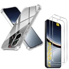 Capa capinha Anti Impacto + Película 3d 9d Para Xiaomi Para Poco F7, F7 Pro, F7 Ultra
