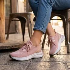 Tênis Feminino Para Academia E Caminhada Confortável Macio Slip On Knit Treino Dia A Dia Leveza