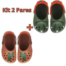 Kit 2 Pares Sandalia Papete Babuche Infantil Kidstep Menino