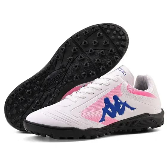 Chuteira Kappa Napoli Masculina Society Original Branco Pink Confortável Macia