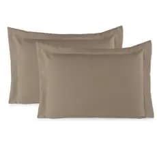 Kit 02 Fronhas Aba Americana Tecido Percal 400 Fios 70x50cm Antiácaro Anti-pilling