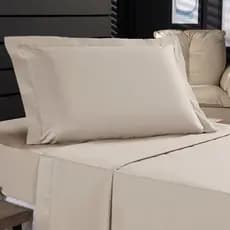 Jogo de Cama Lençol Solteiro Percal 400 Fios 03 Pçs Com Aba Americana, Antiácaro Anti-pilling