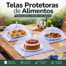 Tela Protetora de Alimentos 46x46cm Anti Mosca Dobrável Medidas 46cm 38cm 32cm