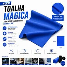 Toalha Mágica Super Absorção Seca Tudo 66x43cm Seca Água
