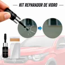 Kit Completo Reparador de Vidro Cola Vidro trincado Automotivo Para-brisa Trincado Rachadura Conserta Fácil Aplicação