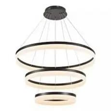 Pendente Lustre Sindora Dcd03006 Ø80cm Metal Acrílico 113w Cor Preto/led