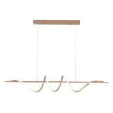 Lustre Pendente Moderno Dourado Espiral Led Retangular 100cm/led