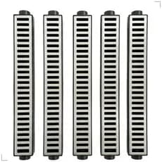 Ralo 8x250cm (5 unidades de 50cm) Linear Pluvial  Grelha + Coletor plástico ABS De Agua