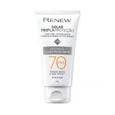 Protetor Solar Facial Matte Renew Tripla Proteção FPS 70 Avon 40g