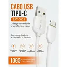 Cabo USB Tipo C Carregamento Rápido Dados Smartzla SAT-C003 COD CDX