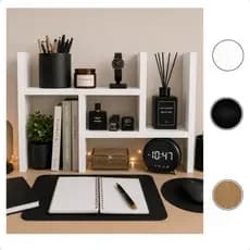 Nicho Organizador Ajustável Mdf De Mesa Decoração Livros Quarto Escritório