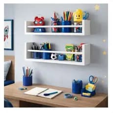 Nicho Porta Multicoisas Livro Infantil Escritório com Tubo de Ferro