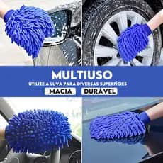 Luva de Microfibra Multiuso Para Limpeza de Carros, Móveis e Outras Superfícies - SHEFA