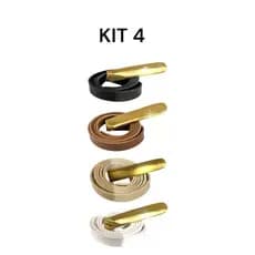 kit 1-3-4 cintos feminino para vestido short calça alfaiataria fivela alongada dourado #5#
