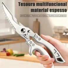 Tesoura Profissional de Cozinha，Multifuncional para Frango, Carnes, Legumes e Aves