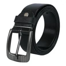 Cinto Belt Largo Masculino Social Couro Preto 3,5Cm