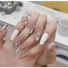 12/ 24/48/72 Unhas C/Cola Postiça Decorada Glitter Bailarina Quadrada Amendoada Francesinha Pintada Unha envia sortiada