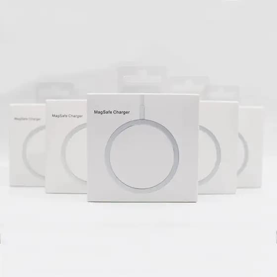 Carregador Sem Fio 15w Para iPhone Magnético Magsafe Tipo C De Carregamento Rápido Redondo