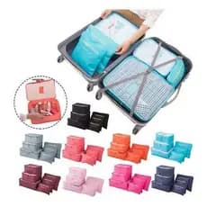 Kit 6 Peças Organizador De Mala De Bagagem Para Viagem Multiuso Necessaire Bolsa xq002
