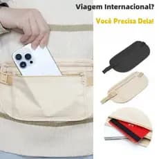 2/1 PCS Pochete Doleira Antifurto Nylon Impermeável Porta Celular Dinheiro Segurança Viagem Academia Carnaval Balada
