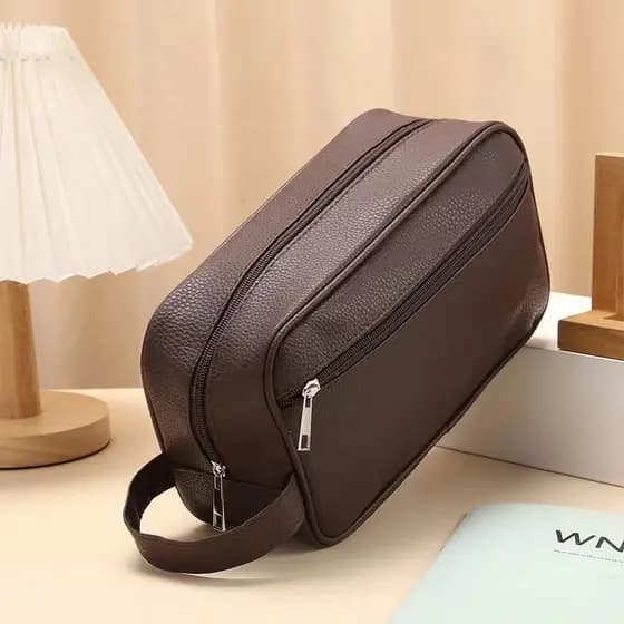 2/1 PCS Bolsa Necessaire Masculino Estojo Cosmético De Couro PU De Grande Capacidade Em Alto Qualidade