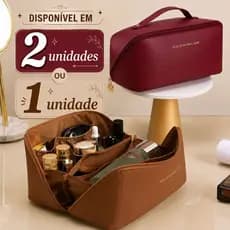2/1 PCS Bolsa Necessaire Feminino Cosmético De Couro PU De Grande Capacidade Em Alto Qualidade