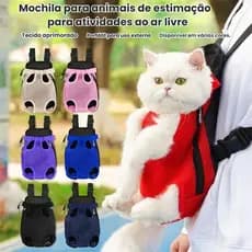 Bolsa Canguru para Transporte de Pet - Mochila para Cachorro e Gato - Preto e Rosa, Original para Passeios