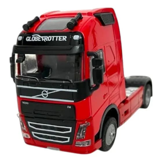 Miniatura de Ferro Caminhão Volvo Globetrotter 1:50 de Ferro com Luz – Várias Cores