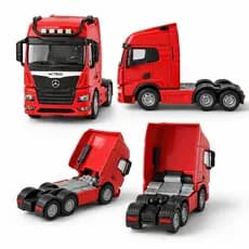 Miniatura Caminhão Mercedes-Benz Actros 1:50 Metal Diecast Som Luz