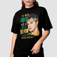T-shirt Feminina Cantor Luan Santana Camiseta Estampada Camisa Premium Blusa Básica Simples