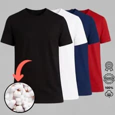 Kit 4 Camisetas Unissex Blusa 100% Algodão Camisa Confortável T-shirt Casual Simples p Dia Dia