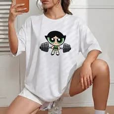 Camiseta Feminina Docinho Peso Academia Camisa Confortável Blusa Versátil T-shirt Tendência