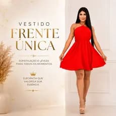 Vestido Feminino Rodado Curto Frente Unica Soltinho Alcinha Costa Aberta Fresquinho Verao Outono