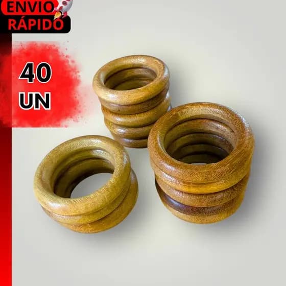 COMBO ARGOLAS PACOTE MADEIRA PARA ARTESANATO - CORTINA, GUARDANAPO, EVENTO, CASAMENTO E RESTAURANTE.