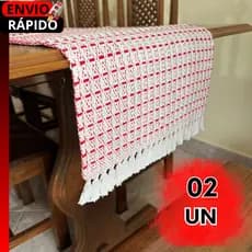 KIT TRILHO/PASSADEIRA DE MESA - 100% ALGODÃO - CHIQUE PRA ENFEITAR APARADOR, CENTRO E CUIDAR DA MESA