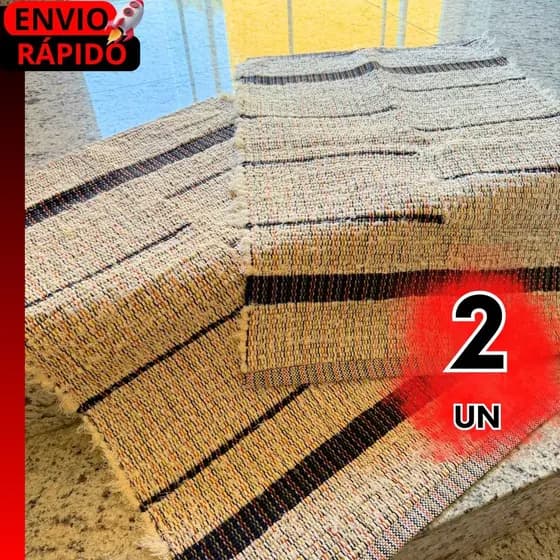 Kit 2 UN Tapete Rústico Artesanal Premium para Casa – Ideal pra Banheiro, Quarto ou Lavanderia