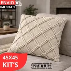 KIT CAPA DE ALMOFADA BOHO CLEAN CRUA – FEITAS À MÃO – PARA QUARTOS SALAS CAFETERIAS SALAS DE ESTUDOS
