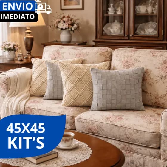 1/2/3/4 CAPAS DE ALMOFADA E TRAVESSEIRO PREMIUM FEITA A MÃO ALGODÃO ARTESANAL PREMIUM - SOFÁ E CAMA.