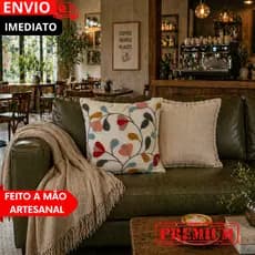Kit 2 Capas de Almofada 45x45cm Bordado Artesanal para Sofá e Cama Decoração Elegante N1005.........