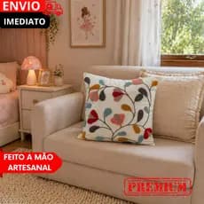 Conjuntos 1/2 Capa de Almofada Bordada Colorida Aplicada Decorativa - Escolha Sua Combinação........
