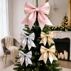 Laço Candy Furta Cor Premium Grande Arvore Natal Enfeite 25 Centimetros