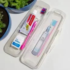 Estojo Porta Escova De Dente Pasta Fio Dental Viagem Ferias Trabalho Multiuso