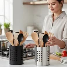Escorredor De Talheres Inox Porta Talher Utensílios Cozinha