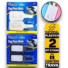 Kit 02 Etiqueta Tag Mala Viagem Identificação De Mala Bag Western