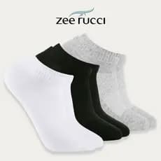 Kit 6 Pares Meia Cano Invisível Zee Rucci Unissex Algodão Respirável