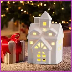 Casas De Natal Cerâmica Casa Mesa Ornamento Peças Centrais Da Para Férias Exibição Sazonal yauaerbr
